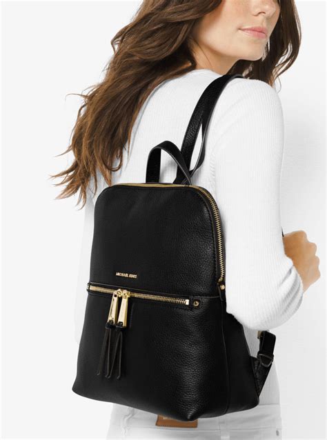 michael kors backpack rhea mini|michael kors slim backpack purse.